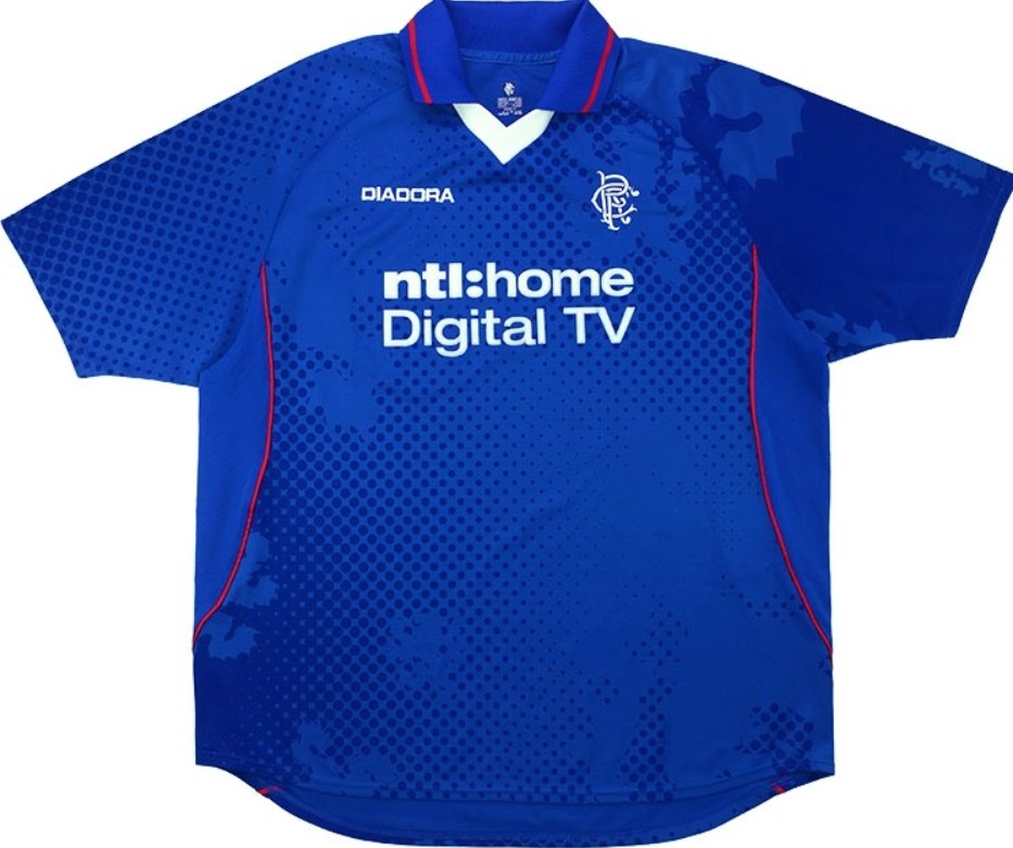 Camisa retro Diadora Rangers FC 2002 2003 I Jogador
